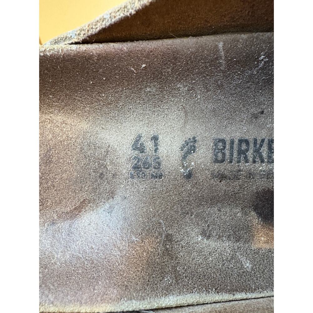 Birkenstock Boston Big Buckle Clogs Nubuck Leather Sandcastle W 10 - Picture 9 of 9